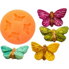 Depposite Dörtlü Kelebek Silikon Kalıbı 3.5x2.3 cm