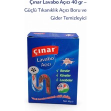 Çınar Lavabo Açıcı 40 gr – Tıkanıklık Açıcı Boru ve Gider Temizleyici