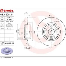 Brembo Fren Diski Arka Land Rover Discovery Sport L550 . Jaguar E - Pace X540 Xe X760 Xf X260 (2 Adet)