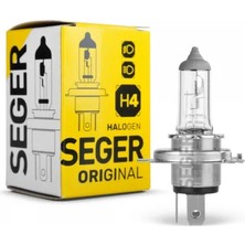 Seger Ampul H4 12V 100/90W P43T Standart Yenileme 3.500K. Yüksek Güç P43 Tırnaklı (10 Adet)