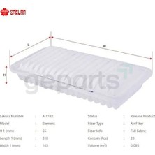 Sakura Hava Filtresi Corolla 2004-2006 Avensis 2003-2005 Verso 2002-2004 2004-2006