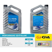 GVA Motor Yağı 5W30 7 Lt Platınum Tam Sentetik Apı Sl / Cf (3 Adet)