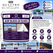 Quattro Home Acri Block-Uv Elyaflı 5 kg Su Yalıtım Kaplaması – Uv Dayanımlı, Elastik, Teras Çatı Balkon Izolasyonu