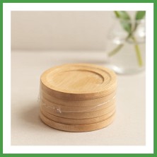 Soi Home Bambu Ahşap Çay Tabağı 6'lı - 9.7 cm Soı