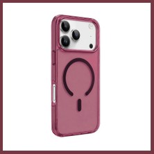 Storeşahin iPhone 18 Pro Max Uyumlu/17 Pro Max Kılıf Pc Real Magsafe Kapak - Bordo SHN0720