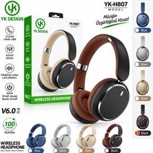 Yk Design YK-H807 Wireless Kulaküstü Kulaklık (Siyah)