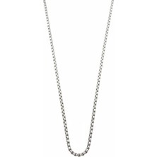 Sungur's Store Yılan Zincir Kolye - 45 cm - Gümüş
