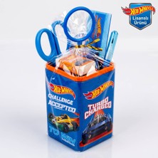 Bakgelal Hot Wheels Lisanslı Metal Masaüstü Kalemlik ve Okul Kırtasiye Seti