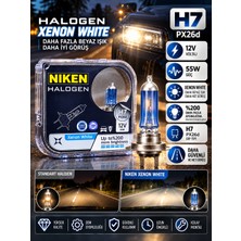 Duolight H7 Xenon White Halojen Far Ampulü 12V 55W %200'E Kadar Fazla Işık Güçlü Aydınlatma