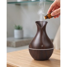 Nemere Aromaterapi Difüzör Ahşap Desenli Ultrasonik Nemlendirici 130 ml