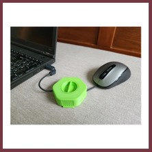 Storeşahin 3D Baskı Taşınabilir Kablo Düzenleyici Makara Şarj ve USB Kablo Toplayıcı Döner Kablo Sarıcı - Yeşil SHN0720