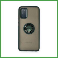 Soi Home Samsung Galaxy A02S Uyumlu Kılıf Montreal Yüzüklü Silikon Kapak - Yeşil Soı