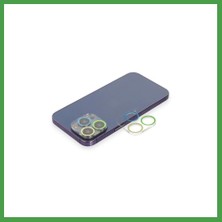 Soi Home iPhone 13 Pro Max Uyumlu Renkli Kamera Lens Koruma Cam - Yeşil-Sarı Soı