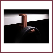 Storeşahin 3D Baskı Masa Kenarı Kulaklık Askısı Çizgili Kulaklık Tutucu Sıkıştırmalı Kulaklık Askısı 10-40 mm - Bakır SHN0720