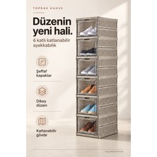 6 Katlı,katlanabilir Ayakkabılık,taşınabilir Çok Amaçlı , Geniş, Kaytlanabilir Dolap ve Raf