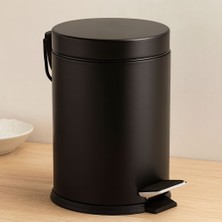 Adalı Store 3l Pedallı Metal Çöp Kovası Siyah