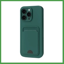 Soi Home iPhone 16 Pro Uyumlu Kılıf Kelvin Kartvizitli Silikon - Koyu Yeşil Soı