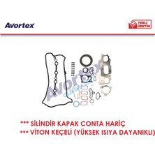 Avortex Takım Conta Clio 4 Megane 3-4 Captur 1 Kadjar Qashqai 2 J11 Citan W415 Duster 1-2 Lodgy Dokker 1,2tce 101015303R