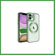 Soi Home iPhone 11 Uyumlu Kılıf Kross Magneticsafe Kapak - Koyu Yeşil Soı