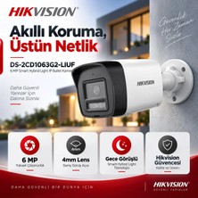 Hikvision DS-2CD1063G2-LIUF 6 Mp 4mm Smart Hybrid Light Gece Görüşlü Ip Bullet Kamera