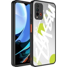 Lopard Xiaomi Redmi Note 9 4g Telefon Kılıfı Aynalı Desenli Kamera Korumalı Parlak Kapak Yazı Ultra Ince Tasarım