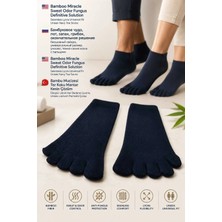 Lunexa Bambu Parmaklı Çorap Dikişsiz Unisex Antialerjik Terleme ve Koku Karşıtı Likralı Esnek Çorap -121-1