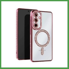 Soi Home Samsung Galaxy A36 Uyumlu Joke Simli Magneticsafe Kılıf - Pembe Soı