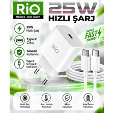 ONFA TEKNOLOJİ Rio Tech RX25 25W Hızlı Şarj Adaptörü + Type-C To Type-C Kablo