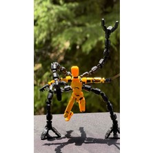 Loopify Moifugyia Lucky 13 Aksiyon Figürü Robot Oyuncak 13CM Altın Siyah ve Mekanik Kol Eklentisi Seti