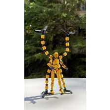 Loopify Moifugyia Lucky 13 Aksiyon Figürü Robot Oyuncak 13CM Mekanik Kollu Altın