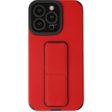 Zamerya iPhone 13 Pro Kılıf Mega Standlı Silikon - Kırmızı