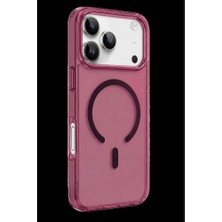 Zamerya Apple iPhone 18 Pro Uyumlu/17 Pro Pc Real Magsafe Kapak - Bordo