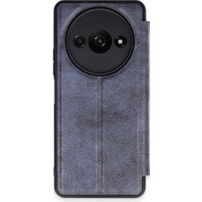 Zamerya Redmi A3 4g Kılıf Flip Cover - Lacivert