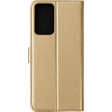 Zamerya Galaxy A91 / S10 Lite Trend S Plus Kapaklı Kılıf - Gold