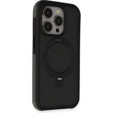 Zamerya iPhone 15 Pro Zorda Airbag Magsafe Standlı Kapak - Siyah