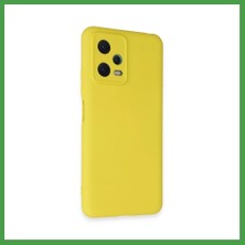 Soi Home Redmi Note 12 5g Uyumlu Kılıf Nano Içi Kadife Silikon - Sarı Soı