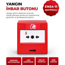 German Kupfermax Eleks Yangın Ihbar Butonu ve Kasası EN54-11 Sertifikalı Alarm 12/24V