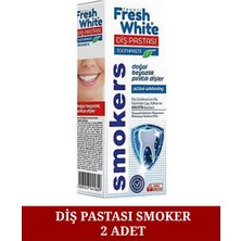 Fresh White 2 Adet Diş Pastası 2 x 90 gr Smokers Diş Lekelerine Karşı Etkili Koruma.