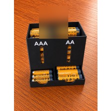 Bezos 3D Baskı Aa ve Aaa Pil Dağıtıcı Organizer Duvar Askılı Pil Saklama Kutusu Pil Düzenleyici Siyah