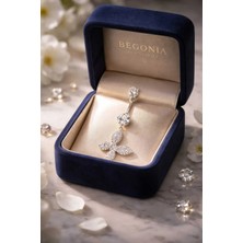 Lunexa 316L Cerrahi Çelik Fashion Zirkon Taşlı Sallantılı Kelebek Göbek Piercing
