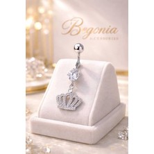 Lunexa 316L Cerrahi Çelik Fashion Zirkon Taşlı Göbek Piercing