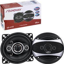 OEM Soundway SG-410 Oto Koaksiyel Hoparlör 10CM 220 Watt Kapaklı Tweeterli 2 Adet