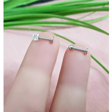 Lunexa 316L Cerrahi Çelik -8 mm  Top Uçlu Ikili Set Labret Piercing