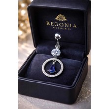 Lunexa 316L Cerrahi Çelik Fashion Zirkon Taşlı Göbek Piercing