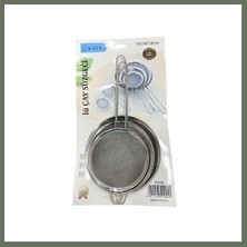 Bezos 3'li Metal Süzgeç 14-16-18 cm Bezos1