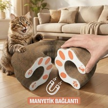 Str Store Akordiyon Karton Kedi Tırmalama Oyuncağı – Mıknatıslı Katlanabilir Etkileşimli Kedi Oyuncağı,pençe Tahtası
