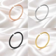 Lunexa 925 Ayar Gümüş, Silver,gold,black,rose 4 Adet Halka Hızma Set