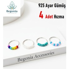 Lunexa 925 Ayar Gümüş 4 Adet Halka Hızma Set / 4