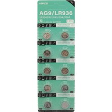 Powermaster Ag9 LR936 1.5V Alkalin Düğme Pil (10'lu Paket)