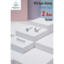 Lunexa 925 Ayar Gümüş  2 Adet Zirkon Taşlı Hızma Set